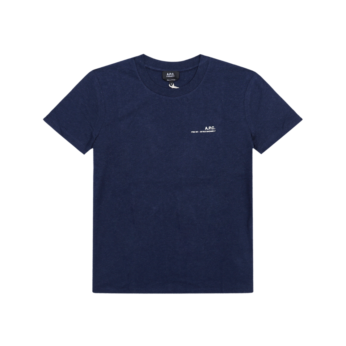 [25% 쿠폰] 아페쎄 스탠다드 아이템 티셔츠 스틸 네이비 블루([25% 쿠폰] A.P.C. Standard Item T-Shirt Steel Navy Blue)