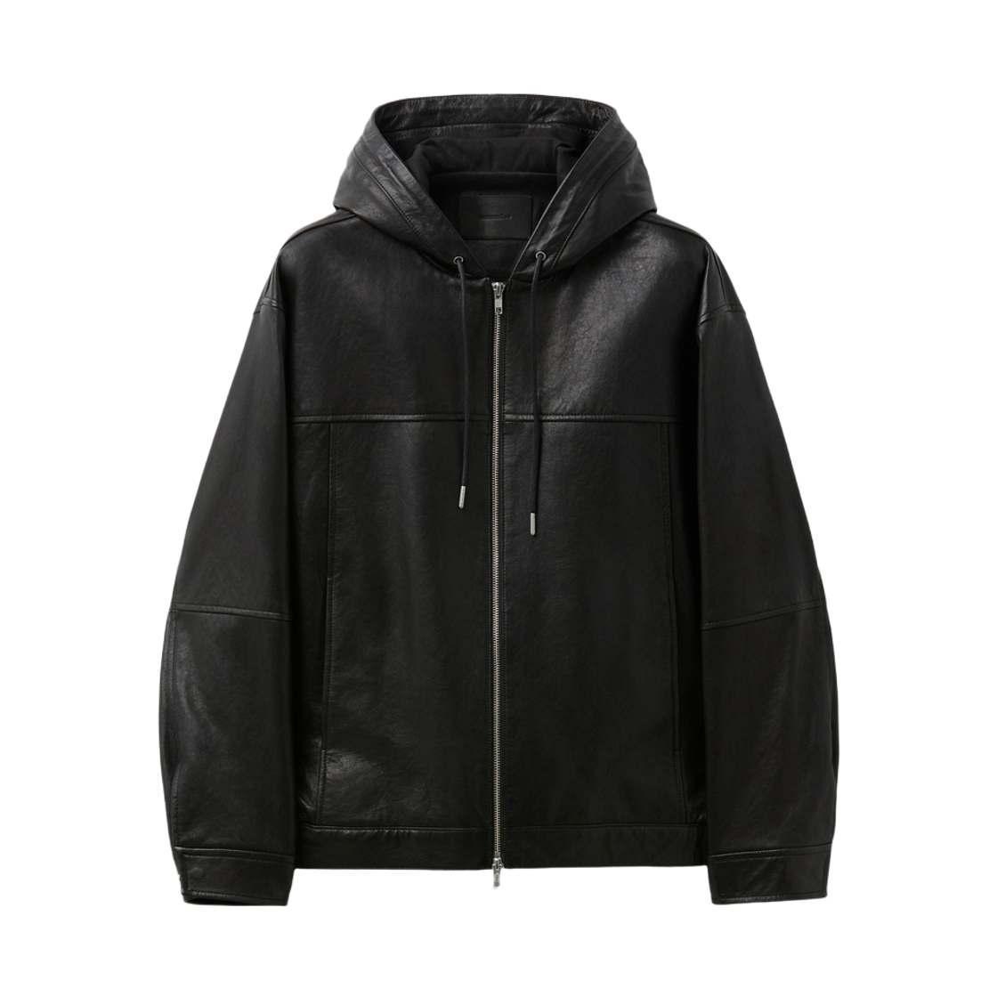 커스텀멜로우 레더 후드 재킷 블랙(Customellow Leather Hood Jacket Black) - 1