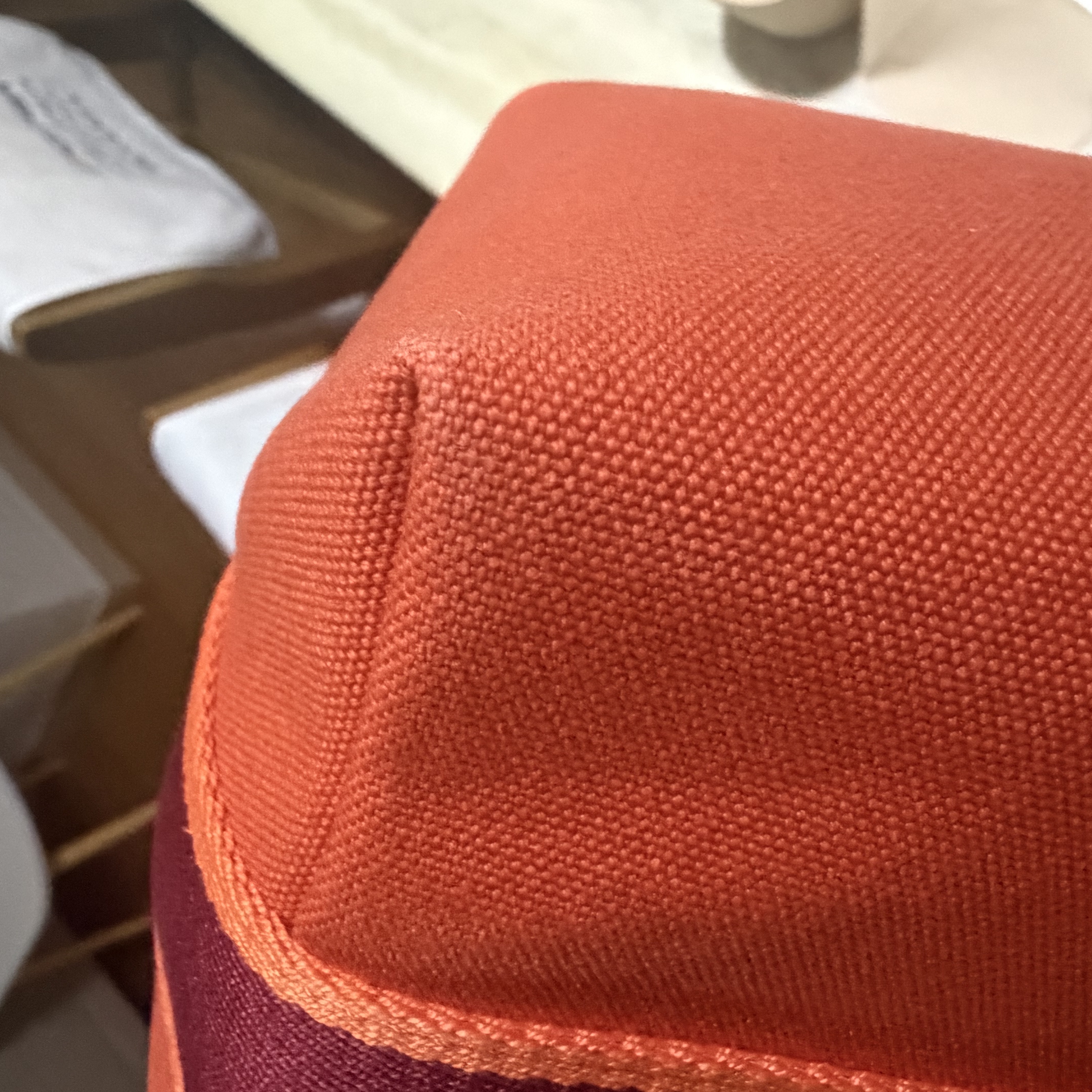 Hermes Large Bride-A-Brac Case Canvas & Orange Feu 착용 스타일 - 2