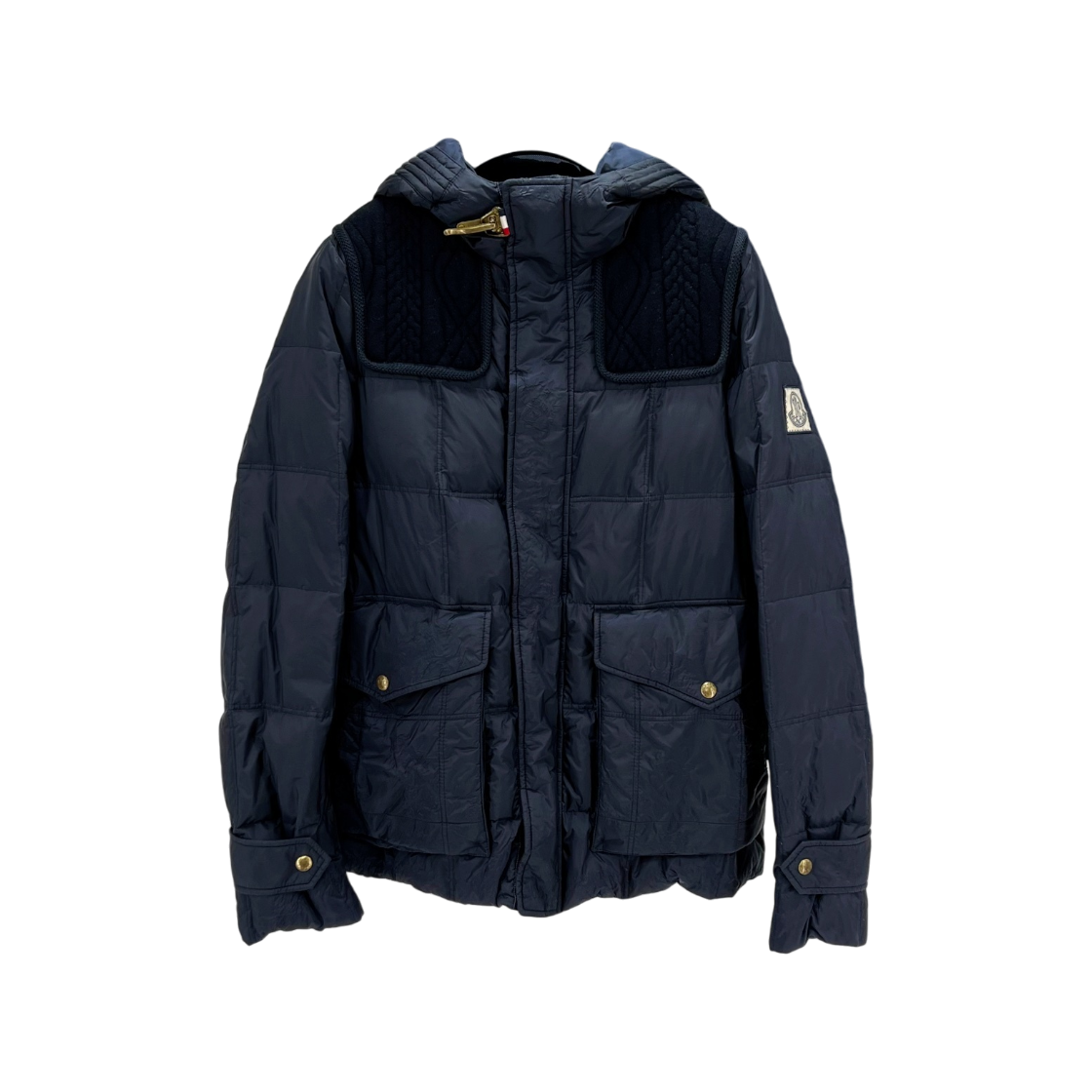 ITK678J9F673 Moncler Gamma Blue Padded Hoodie