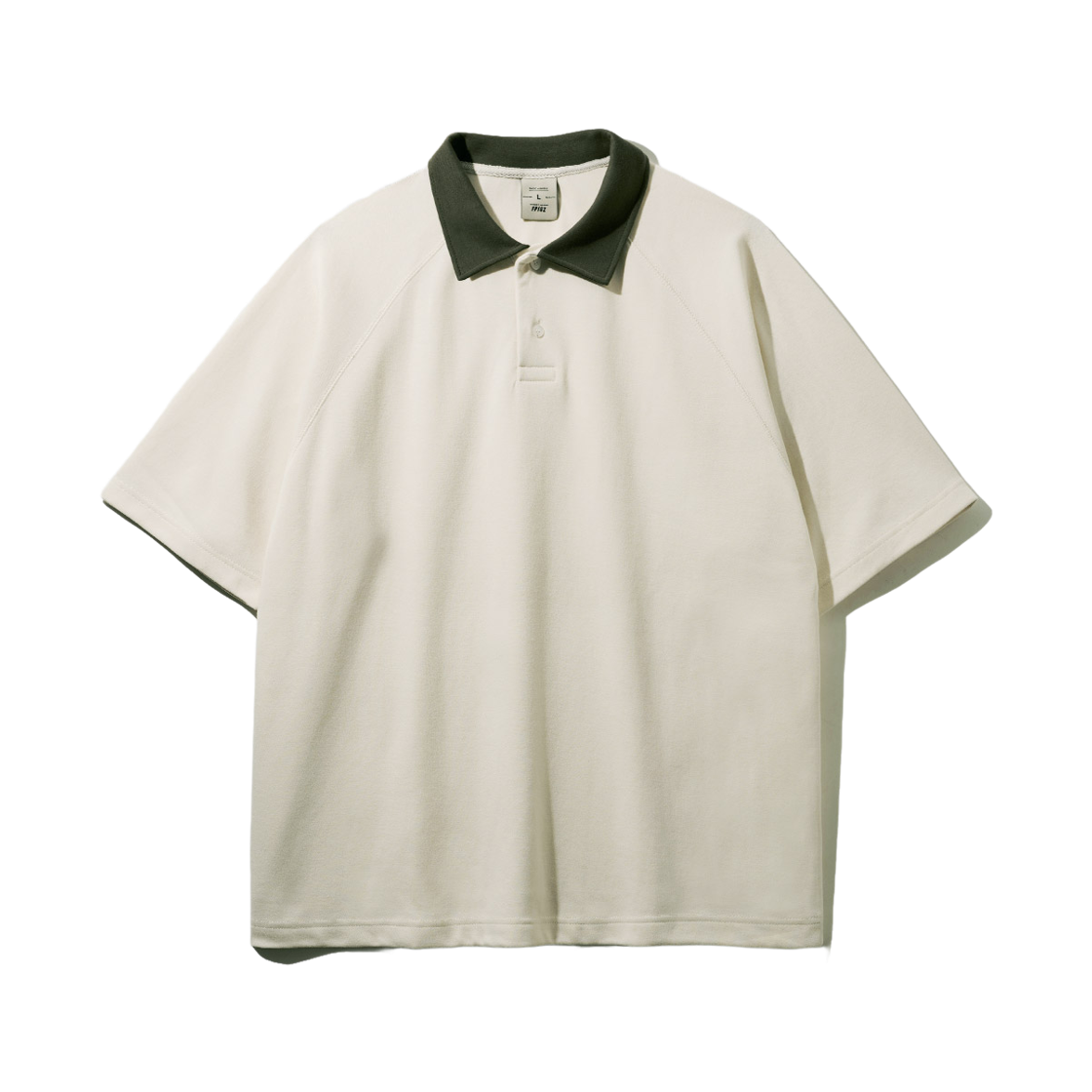 SJST1412_ivory_29 FP142 Double cotton two-tone collar half sleeve t-shirts ivory SJST1412