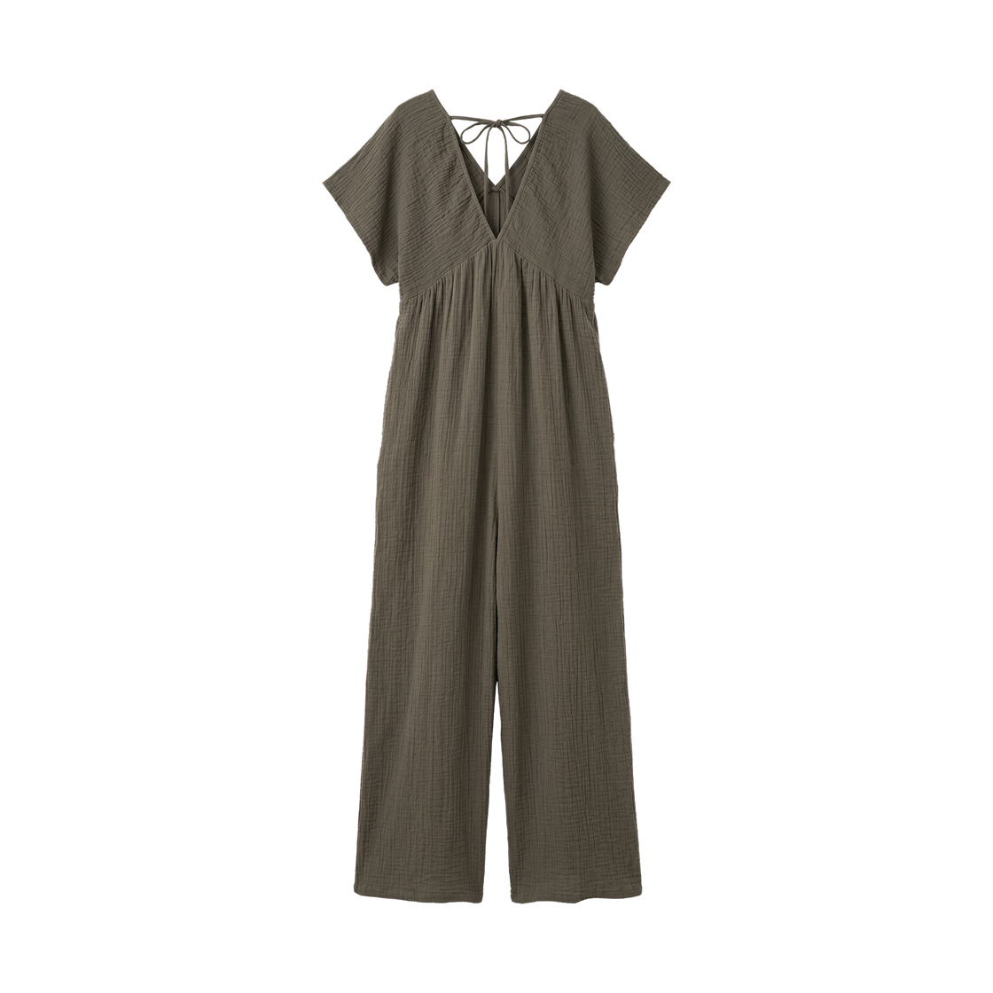 (W) 프릭스 스토어 인디언 더블 거즈 셔링 올인원 올리브((W) Freak's Store Indian Double Gauze Shirring All-In-One Olive) - 2