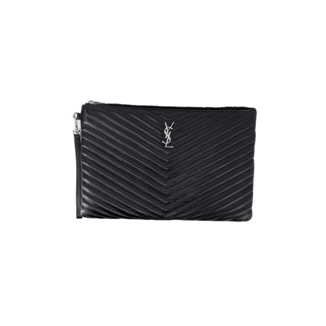 ITCEFCVA24AE Saint Laurent Matelasse Large Clutch Bag Black 440222