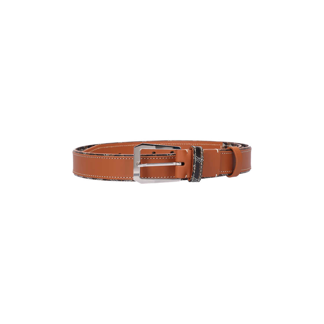 ITC6UEW6DB76 Goyard Fregate Belt Black & Tan