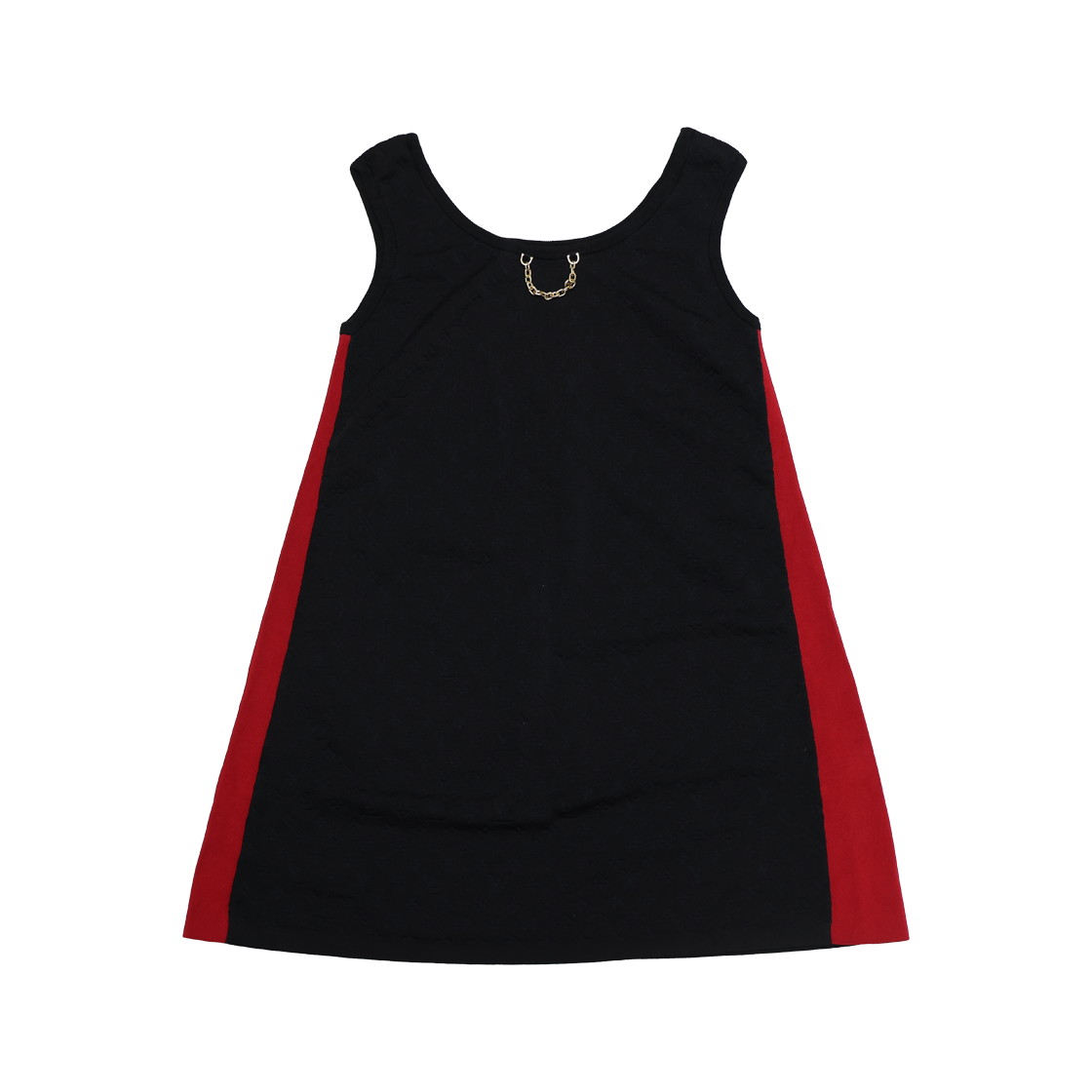 루이비통 1A9XXQ 엠보 모노그램 스포티 탱크 실크 원피스 블랙 & 레드(Louis Vuitton Embossed Monogram Sporty Silk Tank Dress Black & Red)