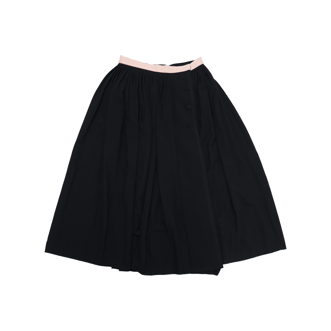 구찌 605620 밴딩 스커트 울 블랙(Gucci 605620 Wool Black Pleated Skirt)