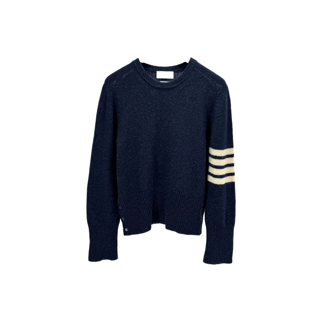 ITCG8TKAC94C Thom Browne Shetland Stripe Armband Knit Navy MKA317A