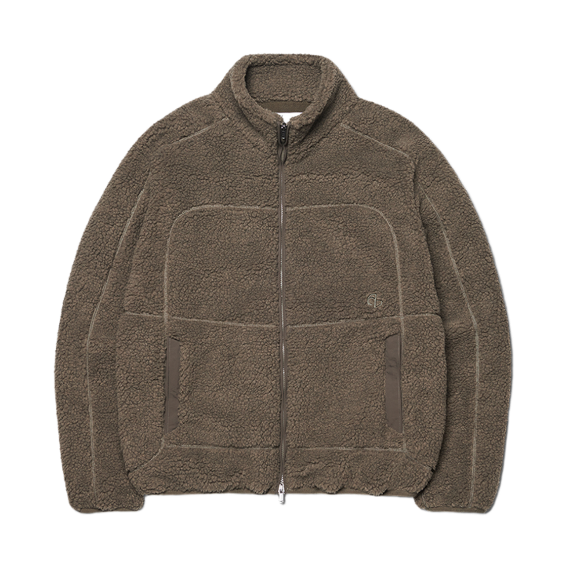 NMWF52FT01KHG NOMANUAL Trace Sherpa Fleece Jacket Khaki Gray