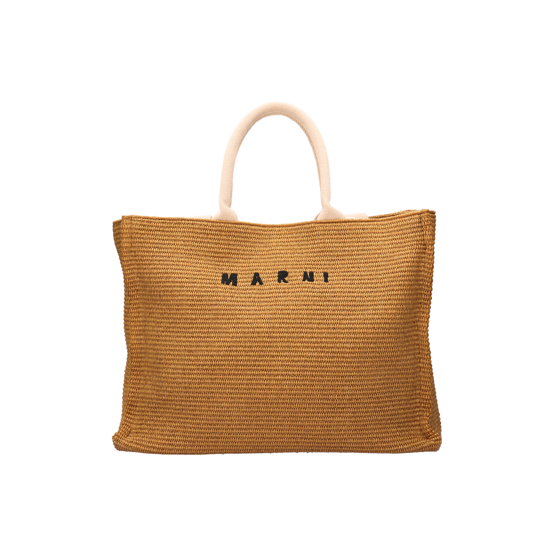 ITFN7DBDTDWM Marni Raffia Effect Large Tote Bag in Rosienna Natural