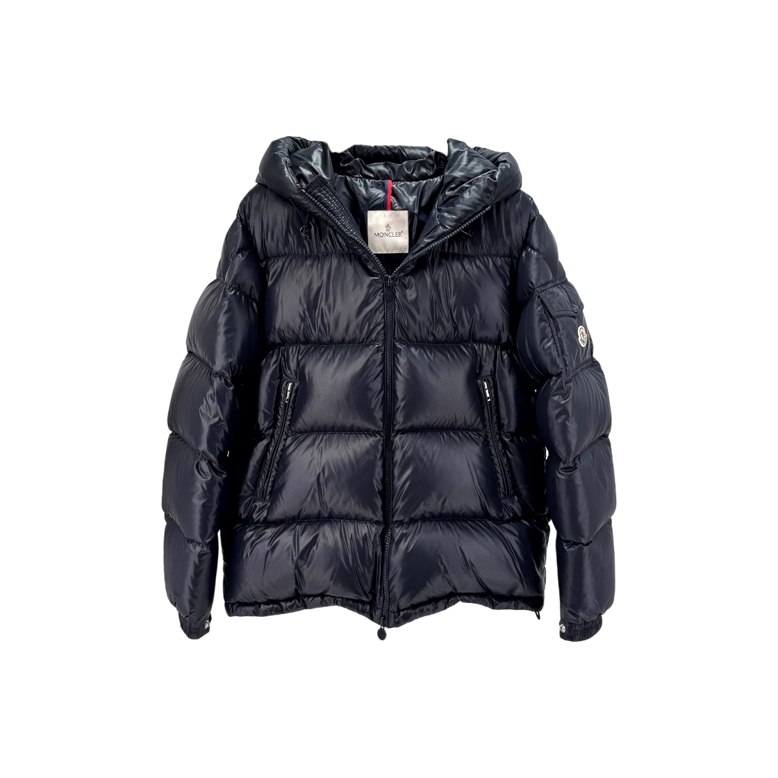 IT6HTJFELE4S Moncler Ecrins Hooded Padded Jacket Navy