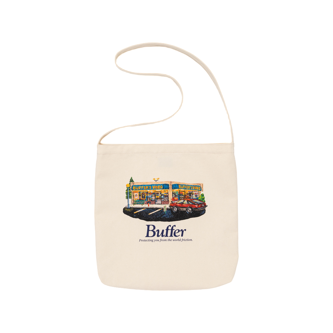 버퍼 슬링백 버퍼스 비디오 샵 화이트(Buffer Sling Bag Buffer’s Video Shop White)