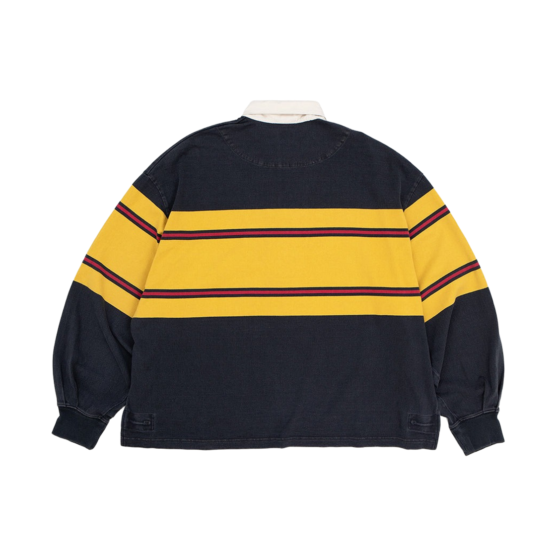 캐피탈 16 패널 스트라이프 저지 빅 럭비 셔츠 블랙(Kapital 16 Panel Stripe Jersey Big Rugby Shirt Black) - 2
