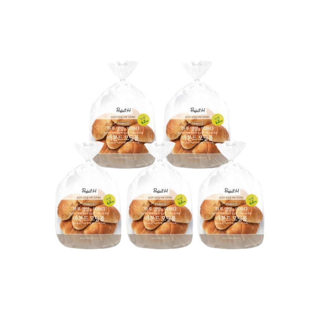 삼립 프로젝트H 아몬드모닝롤 232g 5봉 (40개입)(Samlip Project H Almond Morning Roll 232g, 5 packs (40 pieces))