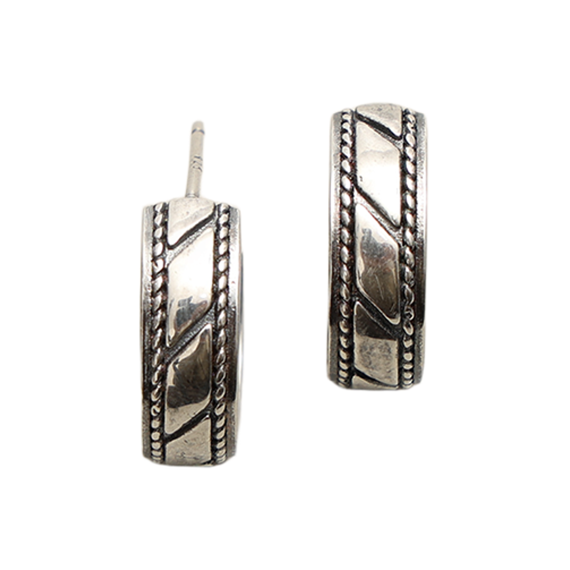 토우토우아카이브 루프링 귀걸이 실버 버니시(TOWTOW.ARCHIVE Loop Ring Earrings Silver Burnish) - 2