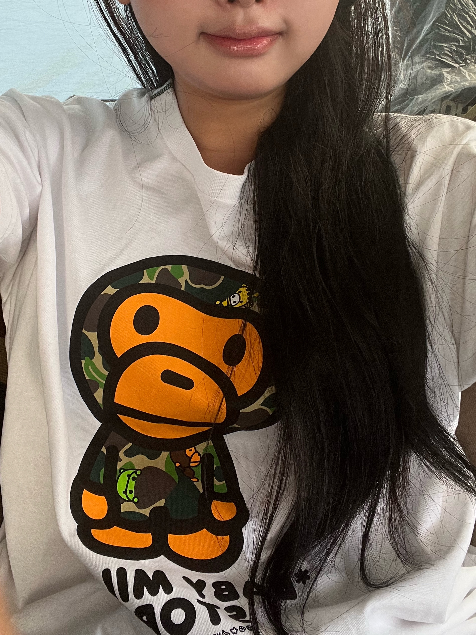 (W) BAPE Milo Regular Fit T-Shirt White ์ฐฉ์ฉ ์คํ์ผ - 4
