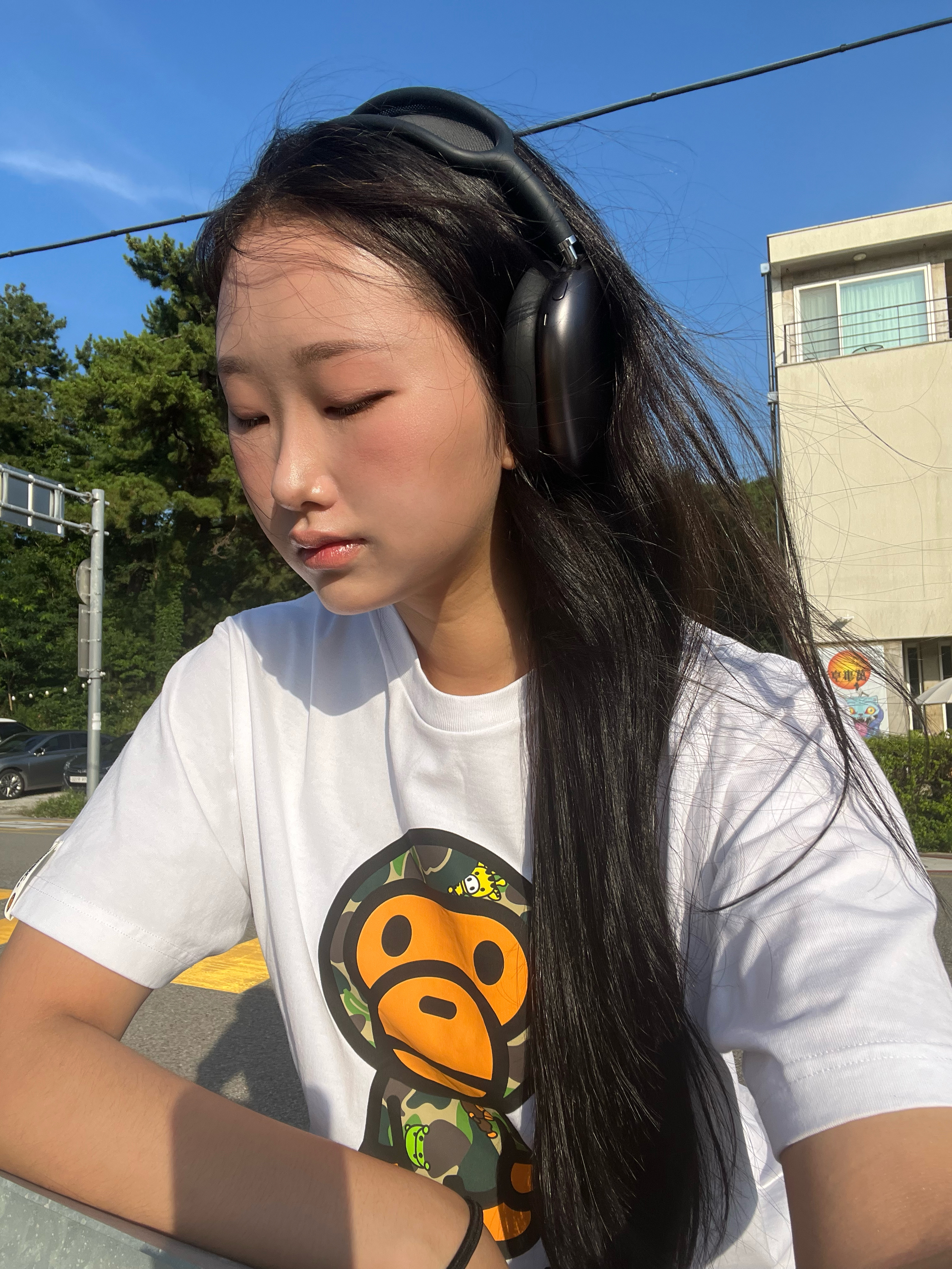 (W) BAPE Milo Regular Fit T-Shirt White ์ฐฉ์ฉ ์คํ์ผ - 2