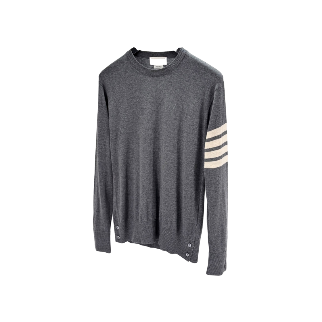ITOK4SN27NO4 Thom Browne Diagonal Stripe Merino Wool Knit Gray MKA002A