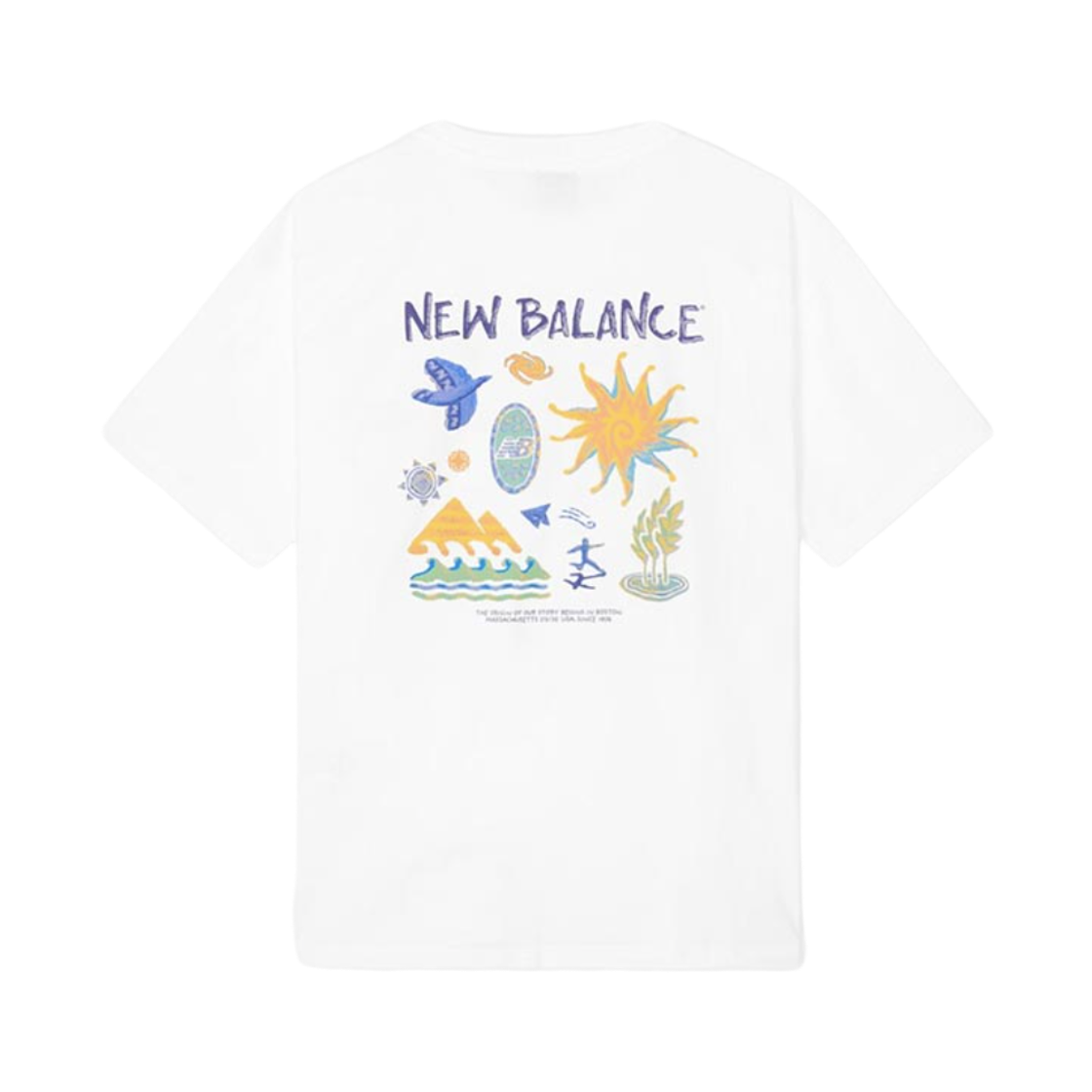 NBNEG31643-10 New Balance Sunny Rainy Illust Short Sleeve T-Shirt White