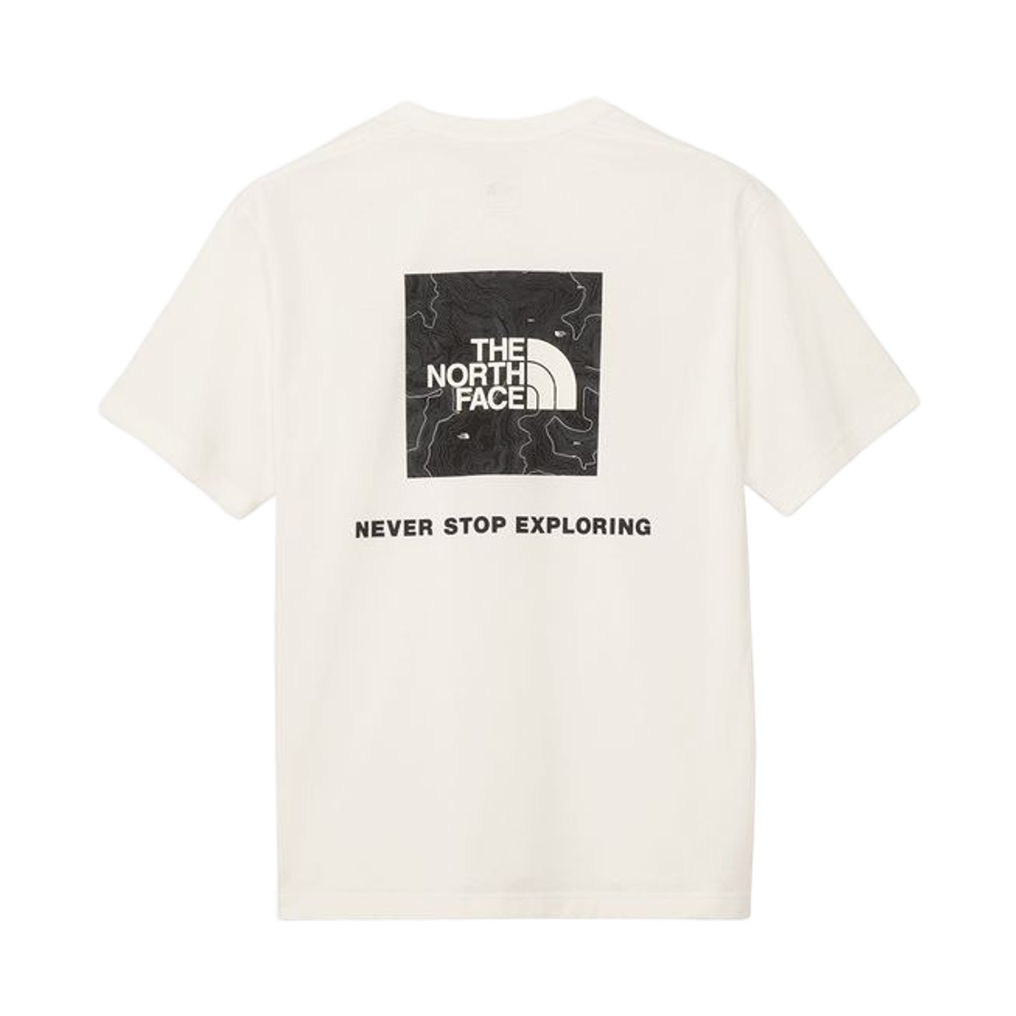 NT32543W The North Face Short Sleeve Back Square Traverse Logo T-Shirt White