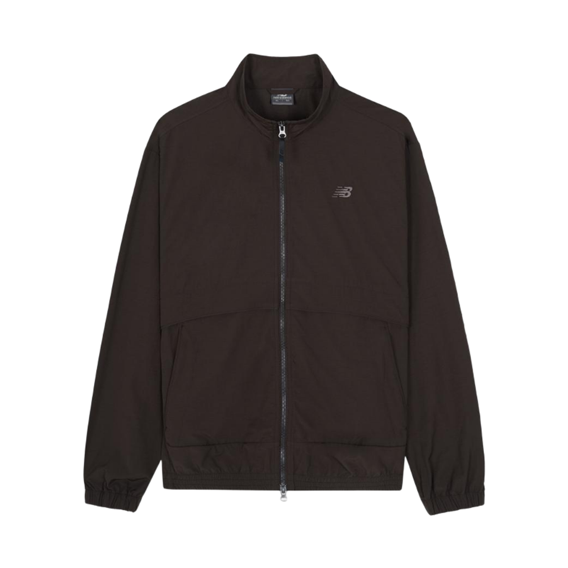 NBNAG31803-85 New Balance Essentials Heritage Stand Neck Warm Up Jacket Brown