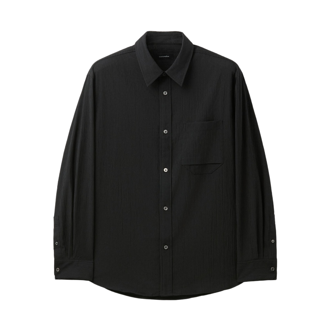 커스텀멜로우 텍스처드 셔츠 블랙(Customellow Textured Shirt Black) - 1