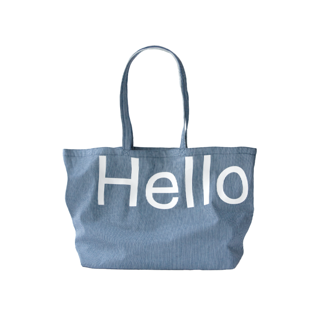 헬로듀드 빅 토트백 블루 스트라이프(Hellodude Big Tote Bag Blue Stripe) - 1