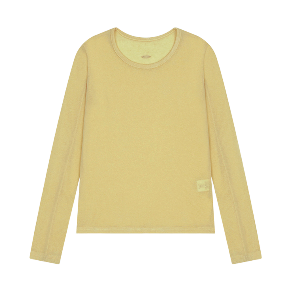 00029 Murmure Viar Tencel Wool Long Sleeve T-shirt Yellow