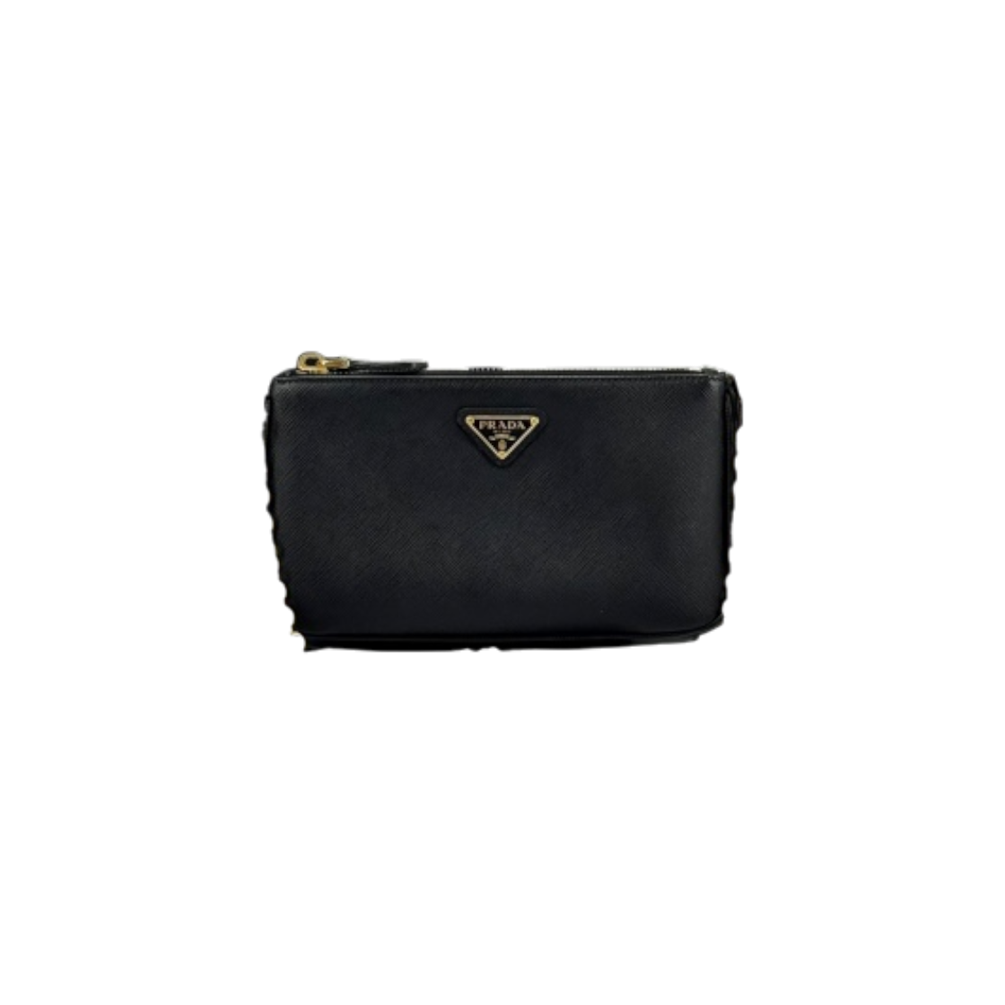 IT5D6OKSD8G9 Prada Saffiano Mini Chain Shoulder Bag Black 1BH171