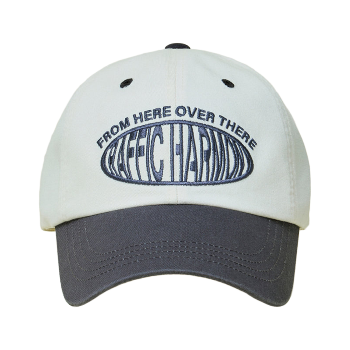 THUBC00351CGD Traffic Harmony Round Logo Deep Fit Ball Cap Ivory & Grey