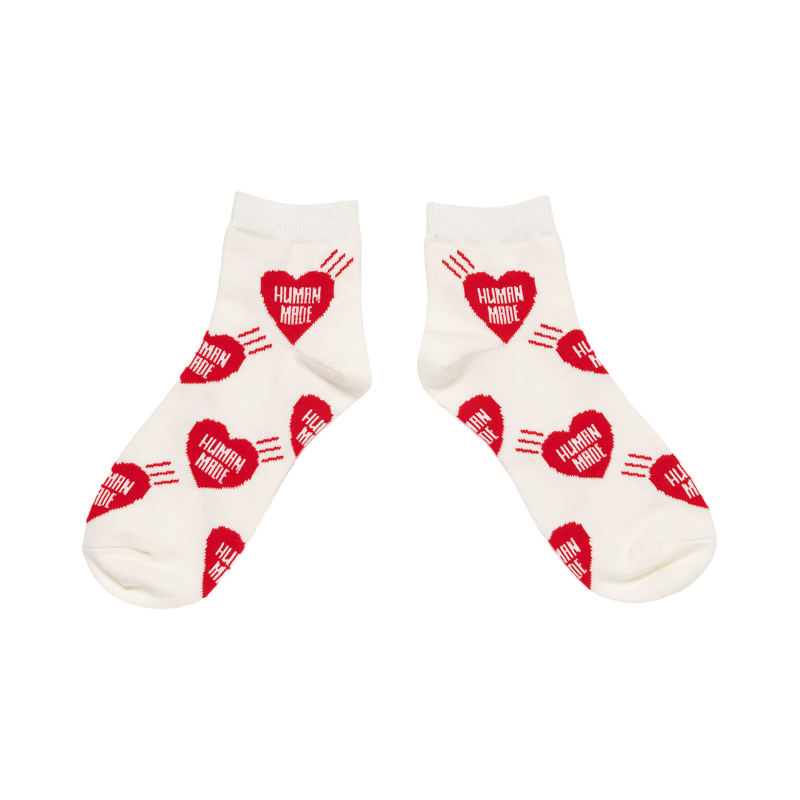 휴먼 메이드 하트 숏 삭스 화이트(Human Made Heart Short Socks White) - 2