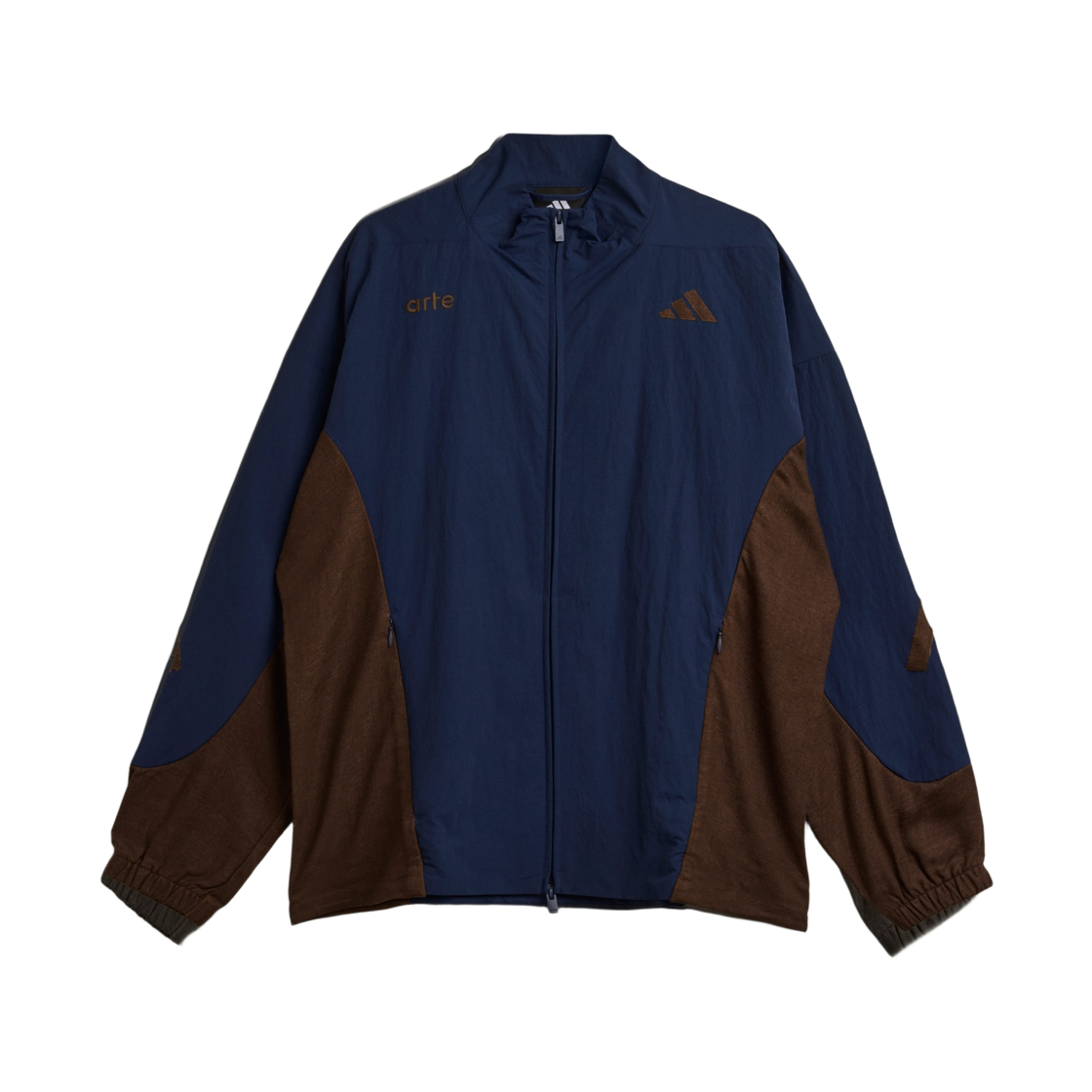 KV4022 Adidas x Arte Antwerp Z.N.E. Material Mix Full-Zip Track Top Collegiate Navy Dust Cargo - KR Sizing