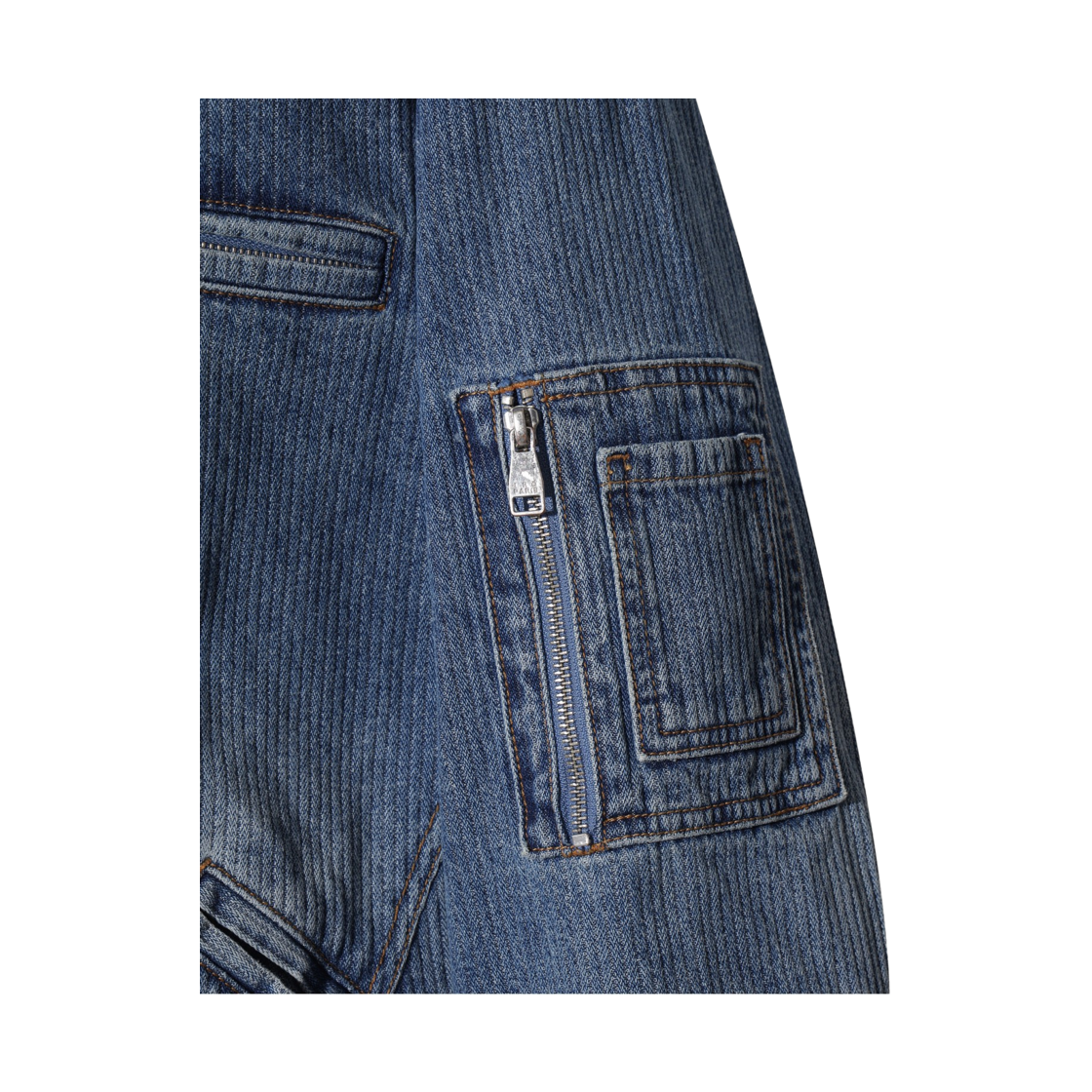 이로 아스웨트트 데님 집업 블루종 라이트 블루(Iro Asphalre Denim Zip-Up Blouson Light Blue) - 5