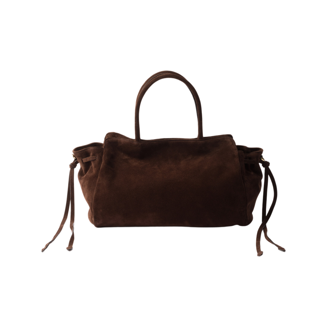 프라다 캐리 라지 스웨이드 백 다크 브라운(Prada Carry Large Suede Bag Dark Brown) - 2