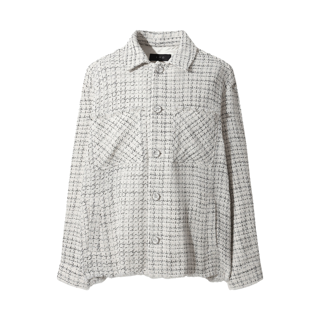 IRSFS25001IVD Iro Elliott Tweed Shirt Jacket Ecrublack