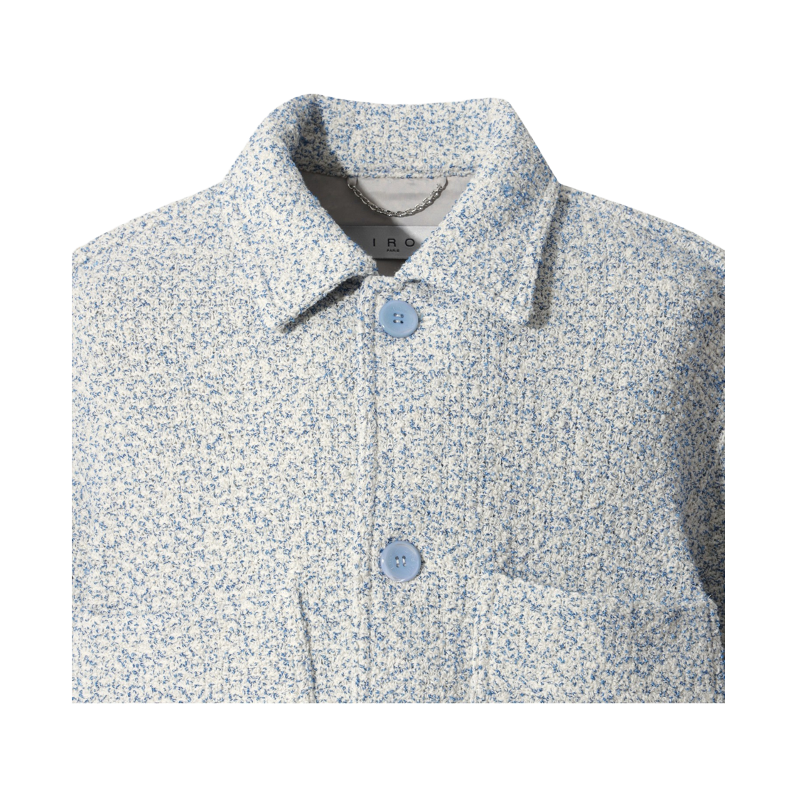 이로 브륌 트위드 포켓 셔켓 블루(Iro Brume Tweed Pocket Shirt Jacket Blue) - 4
