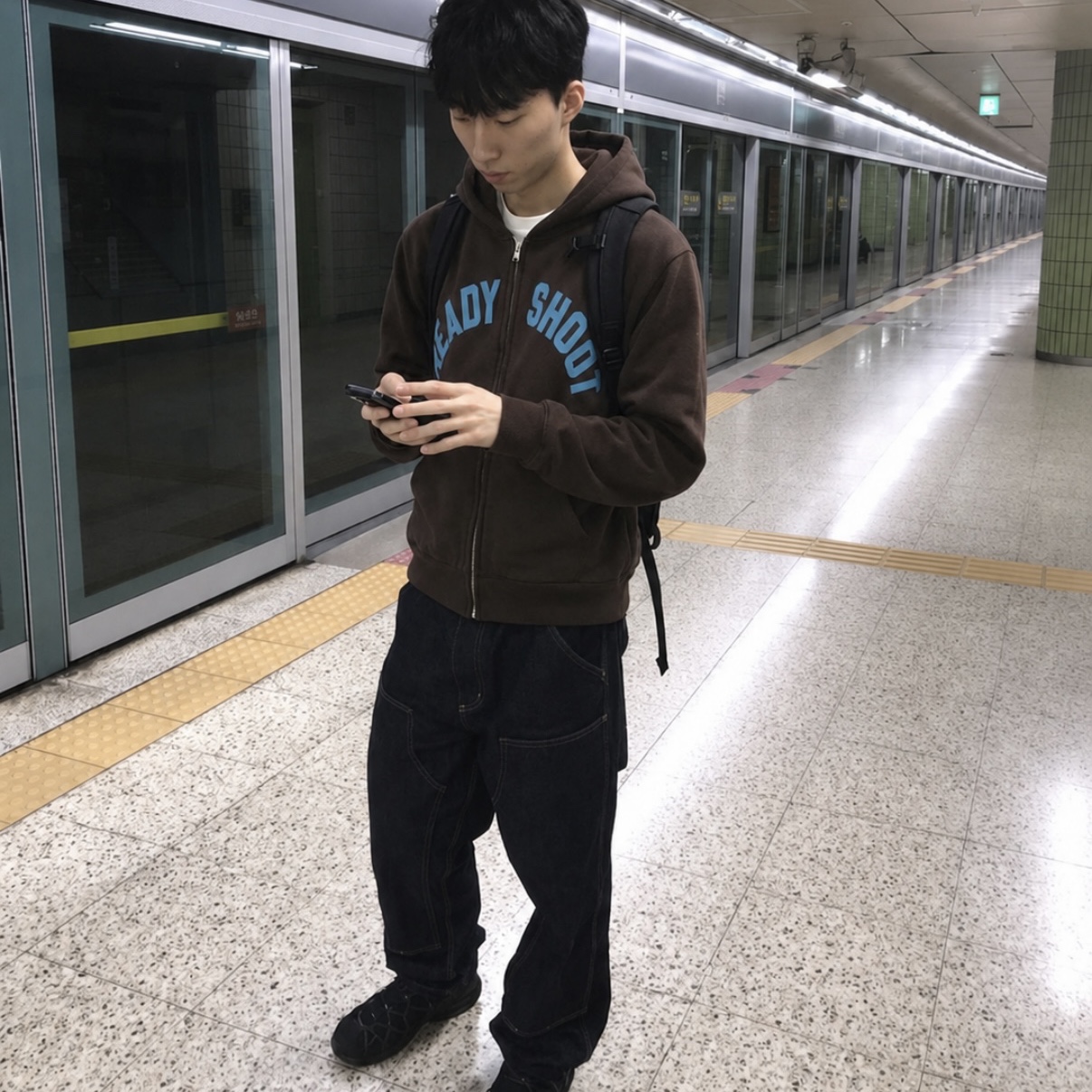 Collect Pieces Three 5 Panel Cap Black, Nike x Stussy Washed Fleece Pants Black (FN5235-010) 착용 스타일 - 1
