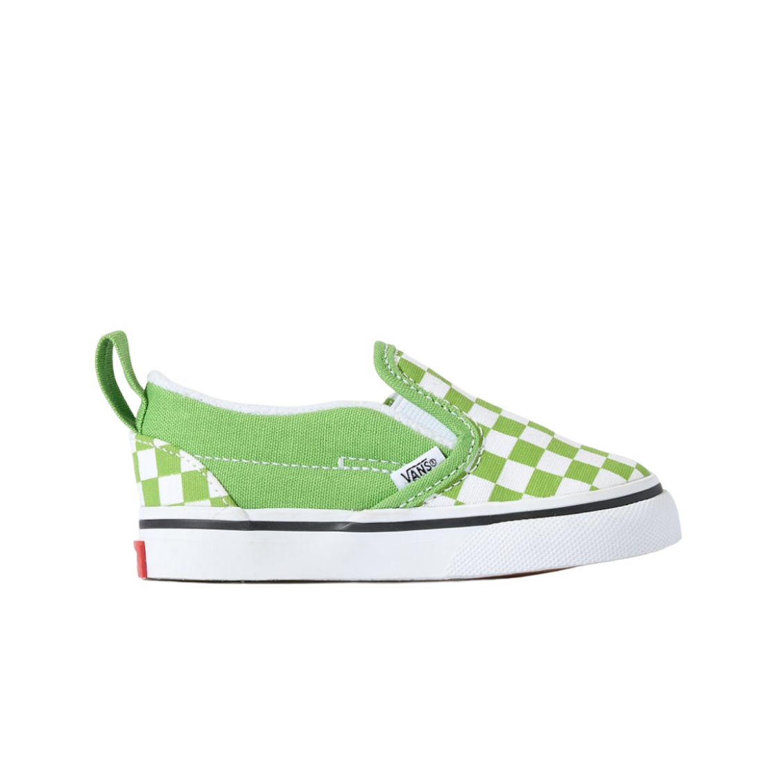 VN000D0SFPB (TD) Vans Slip-On Velcro Color Theory Checkerboard Green