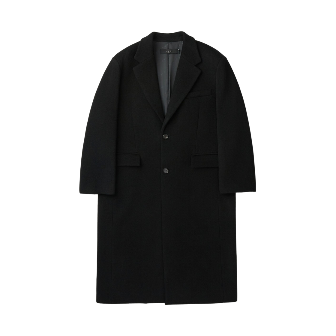 이로 비고르 캐시미어 블랜드 대디핏 싱글 맥시코트 블랙(Iro Vigore Cashmere Blend Daddy Fit Single Maxi Coat Black) - 2