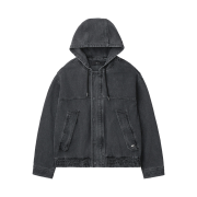 Iro Cime Denim Hood Zip-Up Shirt Jacket Black