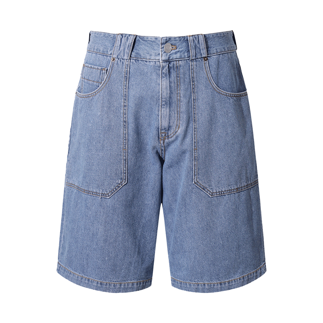 IQPOM25701BUL Iro Retrograde Denim Bermuda Shorts Light Blue