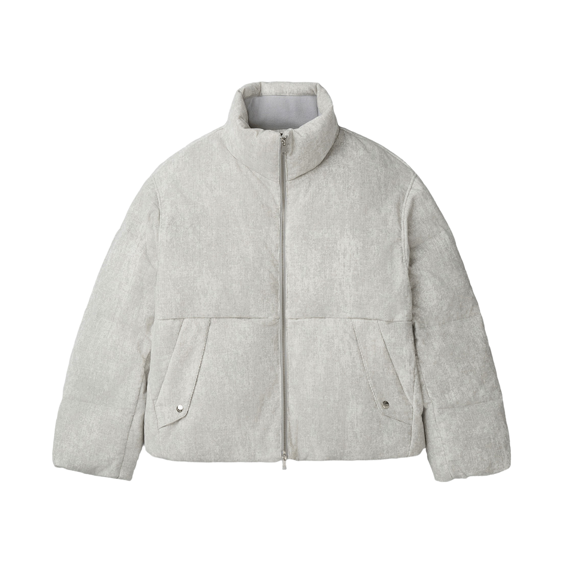 이로 토스웨트나 코듀로이 패턴 구스웨트운 하이넥 점퍼 화이트(Iro Toscana Corduroy Pattern Goose Down High Neck Jumper White)