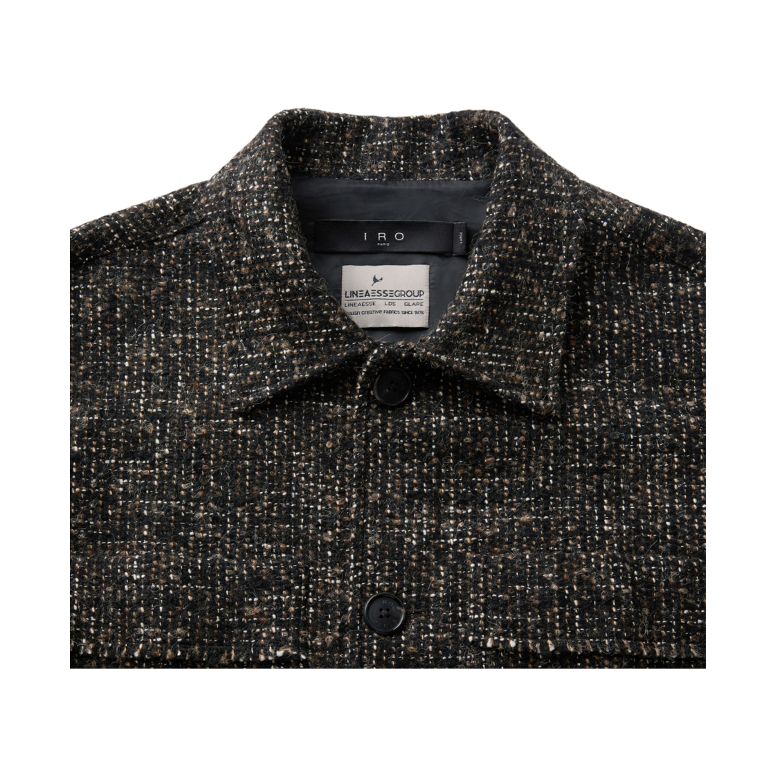 이로 트람 트위드 셔켓 다크 브라운(Iro Trame Tweed Shirt Jacket Dark Brown) - 4