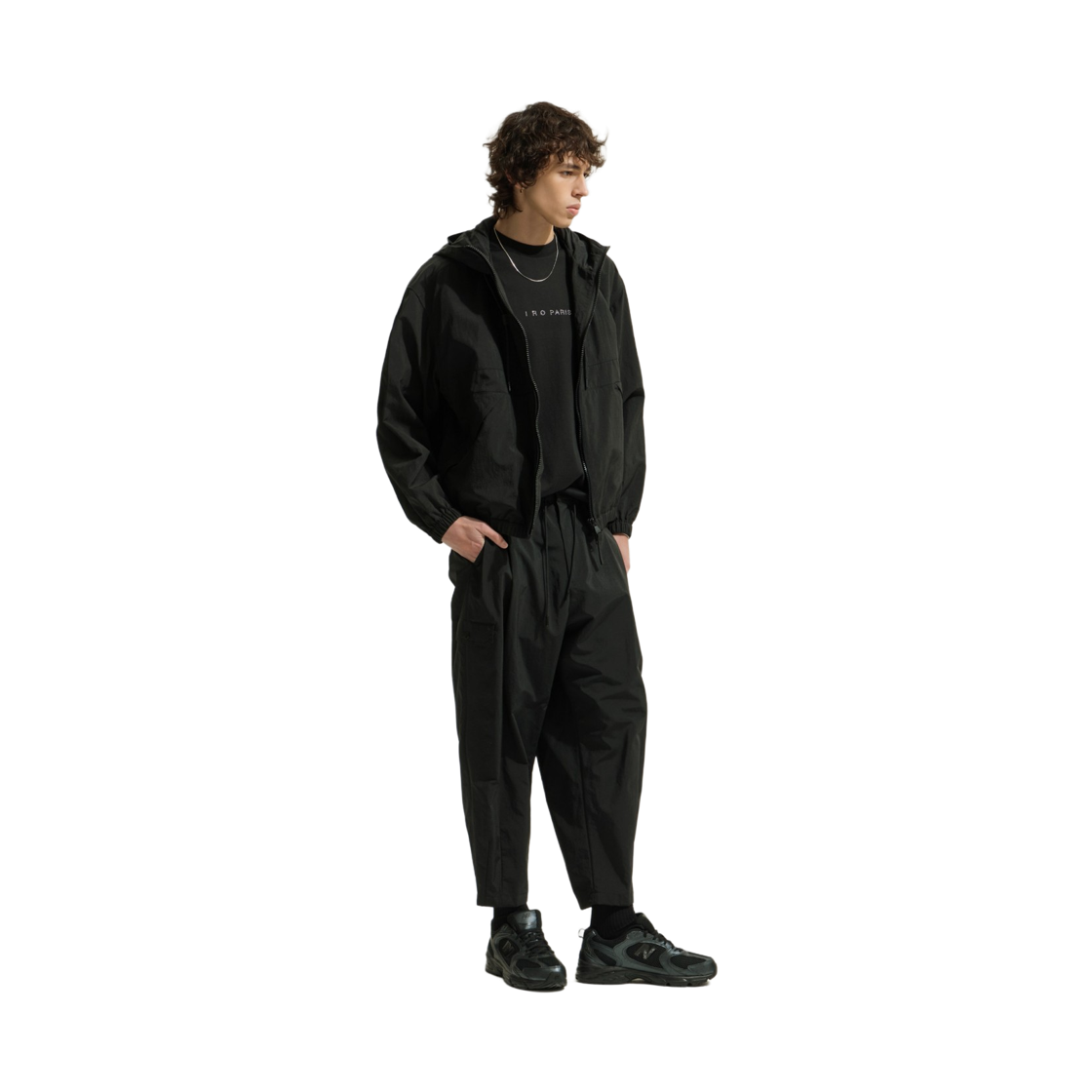 이로 옵스웨트르 나일론 캐롯핏 팬츠 블랙(Iro Obscur Nylon Carrot Fit Pants Black) - 4