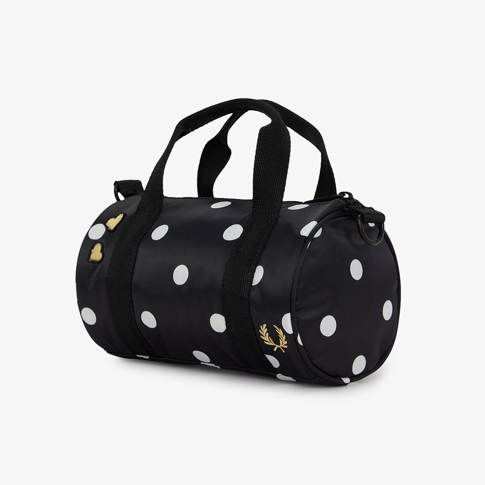 프레드페리 x 에이미와인하우스 에이미 폴카 도트 미니 배럴 백 블랙(Fred Perry x Amy Polka Dot Mini Barrel Bag Black) - 4