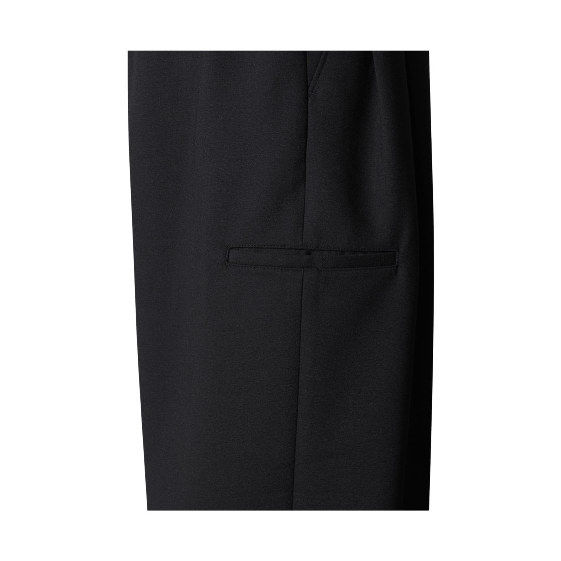 이로 퓌조 울혼방 캐롯핏 팬딩 슬랙스웨트블랙(Iro Fuseau Wool Blend Carrot Fit Banding Slacks Black) - 6