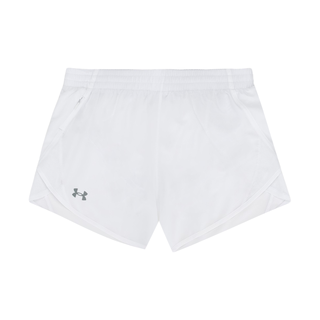 (W) 언더아머 플라이 바이 3인치 쇼츠 화이트((W) Under Armour Fly-By 3 Inch Shorts White) - 1