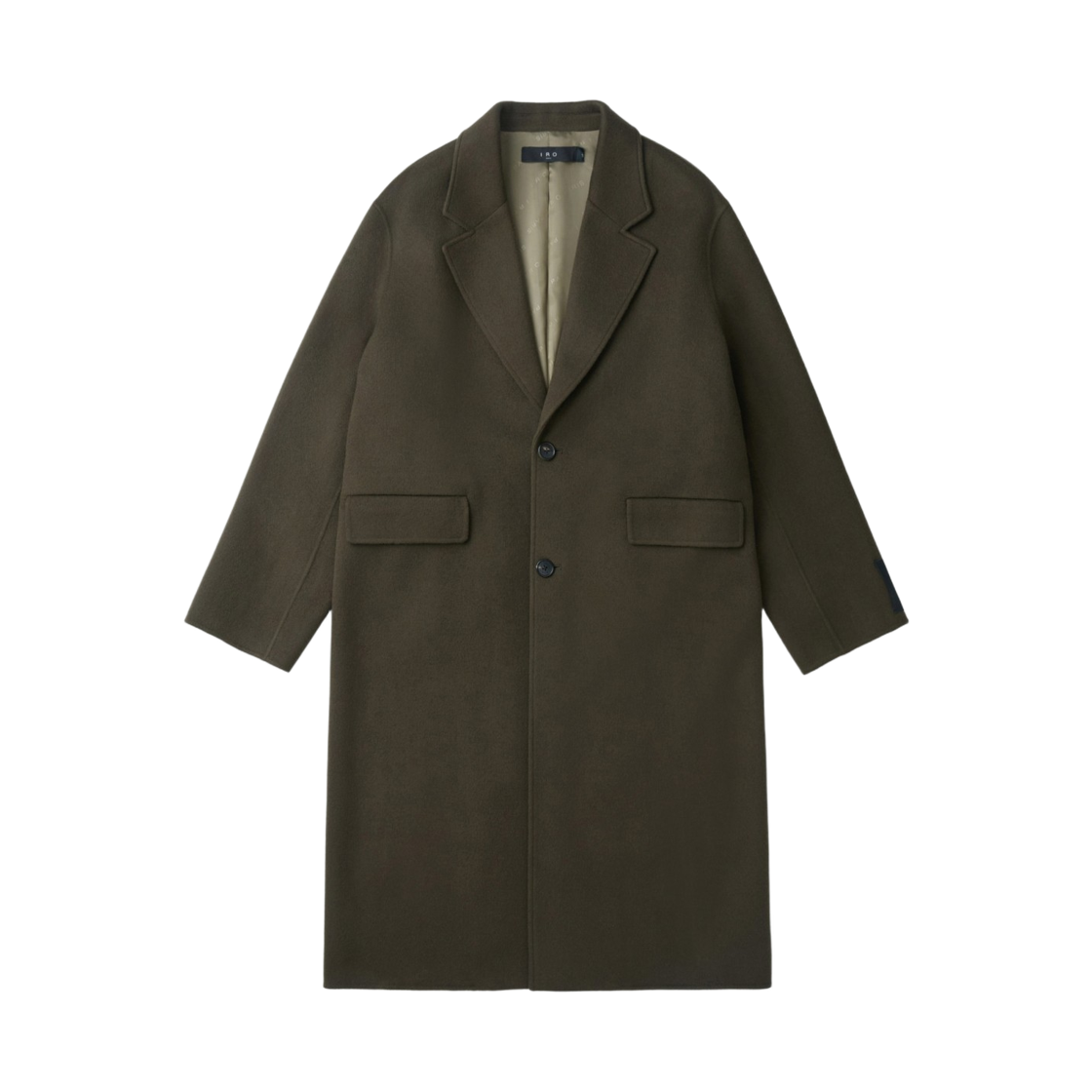 이로 에퓌르 캐시미어 블랜드 핸드메이드 싱글 롱코트 다크 브라운(Iro Epure Cashmere Blend Handmade Single Long Coat Dark Brown) - 2