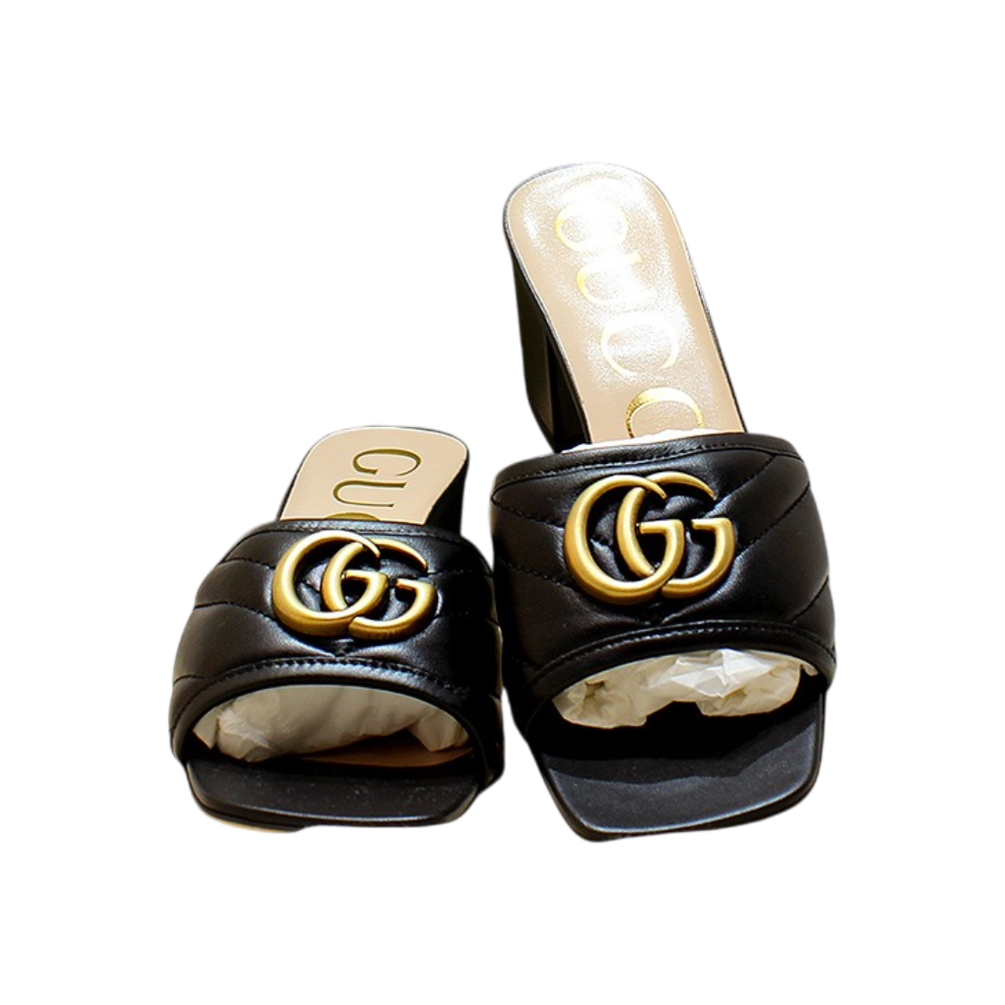 ITBL97KOVP34 Gucci GG Marmont Sandals Mules 695202
