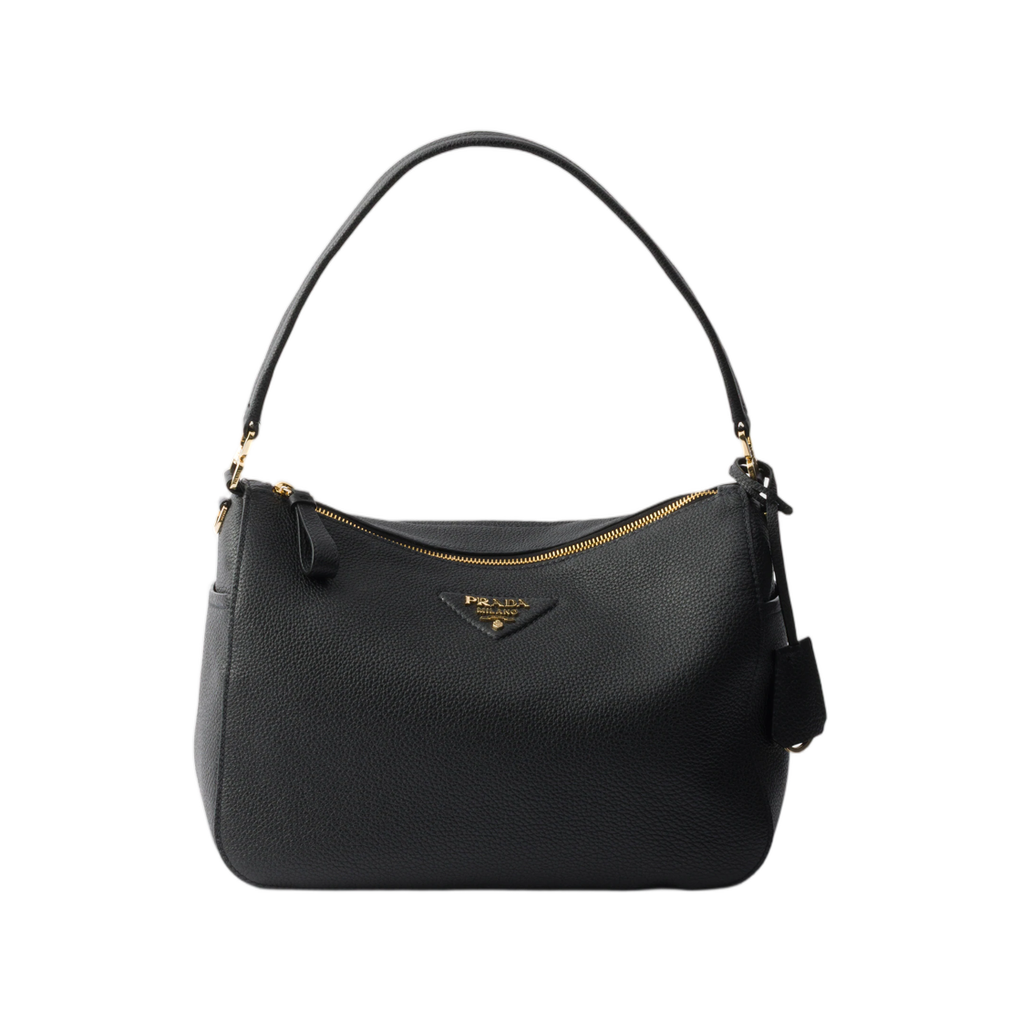 1BC283-2DKV-F0632 Prada Medium Leather Shoulder Bag Black