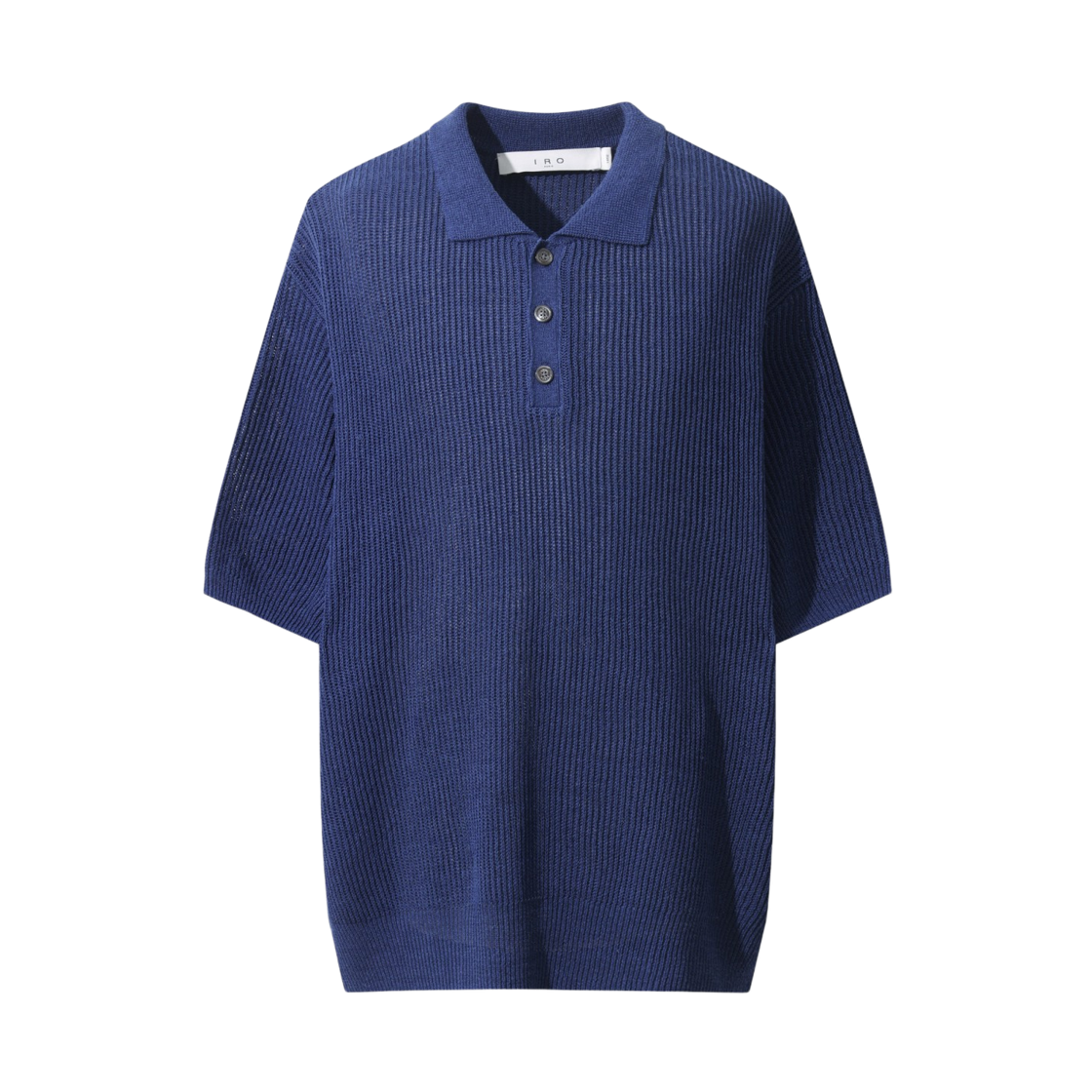 이로 룸 쿨터치 반팔 카라 니트 블루(Iro Loom Cool Touch Short Sleeve Collar Knit Blue) - 2